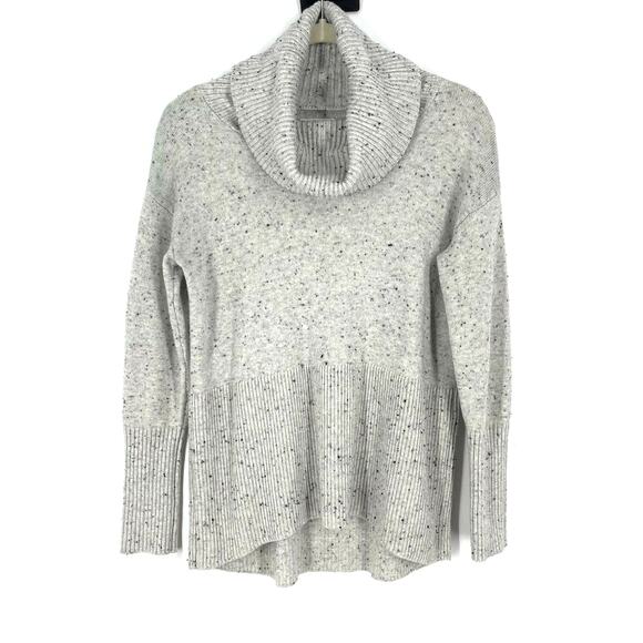 Lou & Grey Cowlneck Sweater Gray Spotted Size XS - Picture 1 of 6